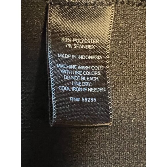 Express Black Bodycon Dress With Back Zipper & 3/4 Sleeves Size M Sexy - Picture 3 of 16